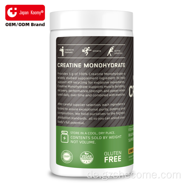 Kreatin-Monohydrat-Pulver zur Trainingsunterstützung